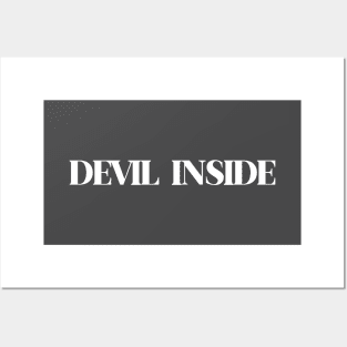 Devil Inside, white Posters and Art